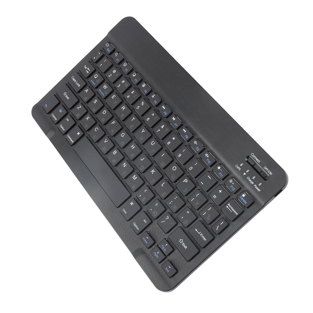 Wireless Bluetooth Keyboard Portable Tablet Keyboard Russian English for Android Black