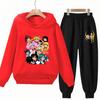 Herbst Hoodie Sailor Moon Print Kinder Mädchen Rosa 3-12 Jahre Sweatshirt+Hose Sport Pullover Jacke Freizeit Mode Anime Set