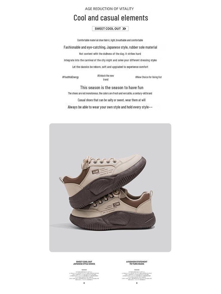 2024 Autumn Women's White Sneakers: Korean Style, Trendy, Versatile Thick Sole Loafers XQ5801