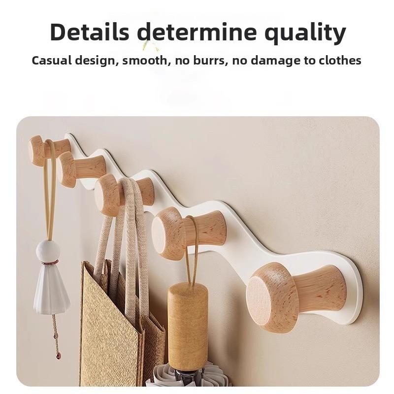 Cârlig de ușă de perete fără găurire, umeraș de haine, cârlig pentru haine, ușă de intrare, montat pe perete, pentru paltoane și pălării, dormitor, cârlig tip bară