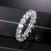 Neue Trendy Frauen Hochzeit Ewigkeit Ringe Voller Zirkonia Hochwertige Aussage Schmuck Silber Farbe Ring