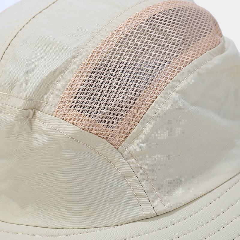 Cappello da Pesca con Ampio Bordo Regolabile Protezione UV, Cappellino Traspirante con Coulisse e Parasole Staccabile per Sport all'Aperto