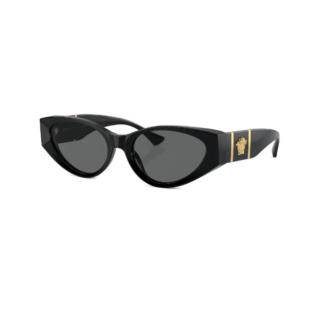 Versace Logo Acetate Irregular Sunglasses Women sunglasses Black VE4454GB187