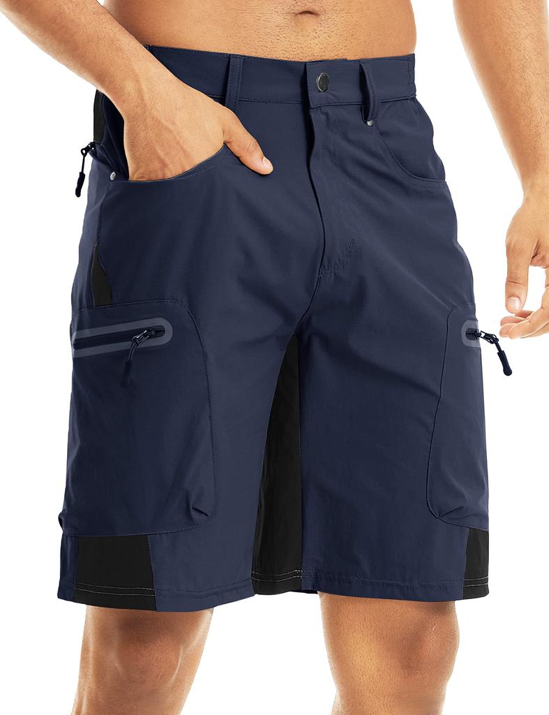 Cargo Summer Shorts for Outdoor and Size XL Men's Shorts, Quick-Drying, 5-Length, Water-Repellent, Stretch, Casual, Hiking, Hiking, Trekking, Navy,