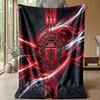 Coperta a tema Manchester United Morbida coperta in flanella Coperta morbida da divano Coperta accogliente per divano e letto per la decorazione della casa