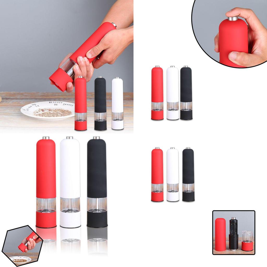 Electric Pepper Grinder Salt Spice Herbal Containers Easy Clean Home Kitchen