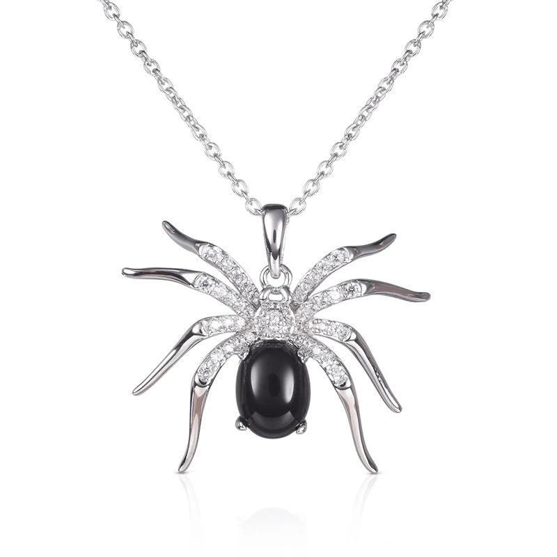 Spider Pendant Necklace, Gothic Style Halloween Jewelry, Avant-garde Personalized Gift, Daily Wearing Necklace