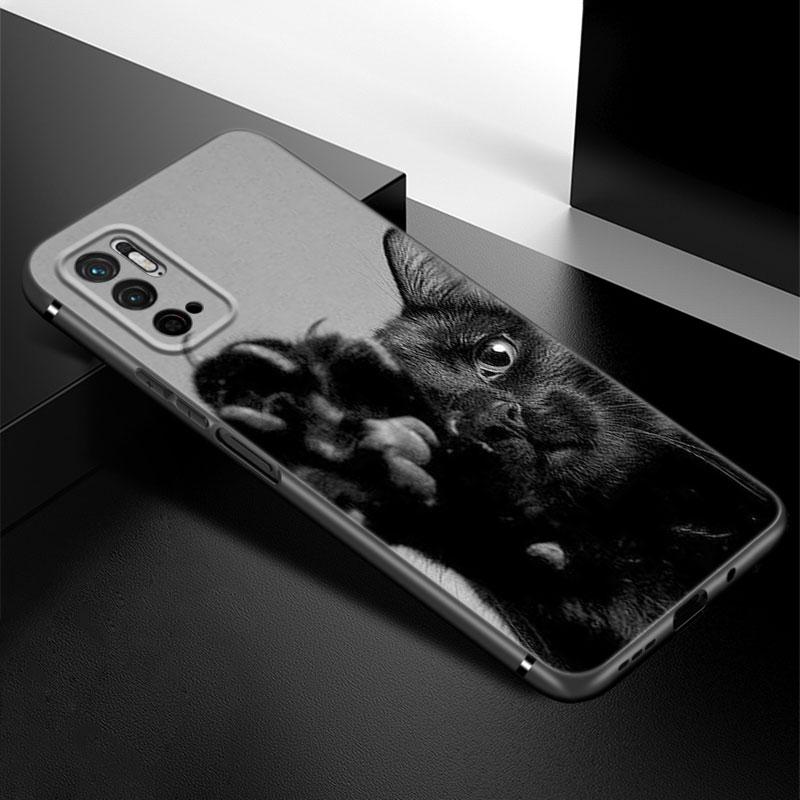 Schwarze Katze Starrendes Auge Handyhülle Für Xiaomi Redmi Note 7 8 9 10 Lite 11 11E 11T 12 Pro 11S 4G 10T 5G 8T 9S 10S TPU Schwarze Hülle