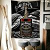 Jack Daniel'S Tennessee Whiskey Bottle Tapestry Wallmounted Background Cloth Atmospheric Background Cloth Homestay Soft Decoration Tapestry