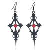 Jewelry Punk Diamond Cross Earrings Necklace Girls Halloween Party Earrings
