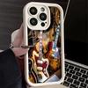 Phone Case for iPhone 17 Air 16E 15 16 Pro Max Guitar Retro Rock Music Cover 14 Plus 13 12 Mini Soft Shell Silicone Fundas