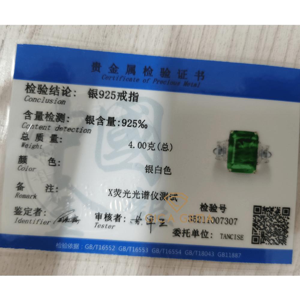 Gica Gema 100% 925 Sterling Silver Sparkling High Carbon Diamond Rings For Women Colorfu Birthstone Party Fine Jewelry Gifts