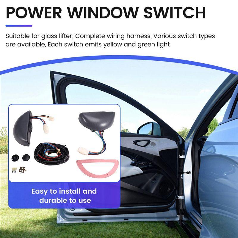 NEW-12V Car Universal Power Window Switch Kit Power Window Glass Lifter Switch