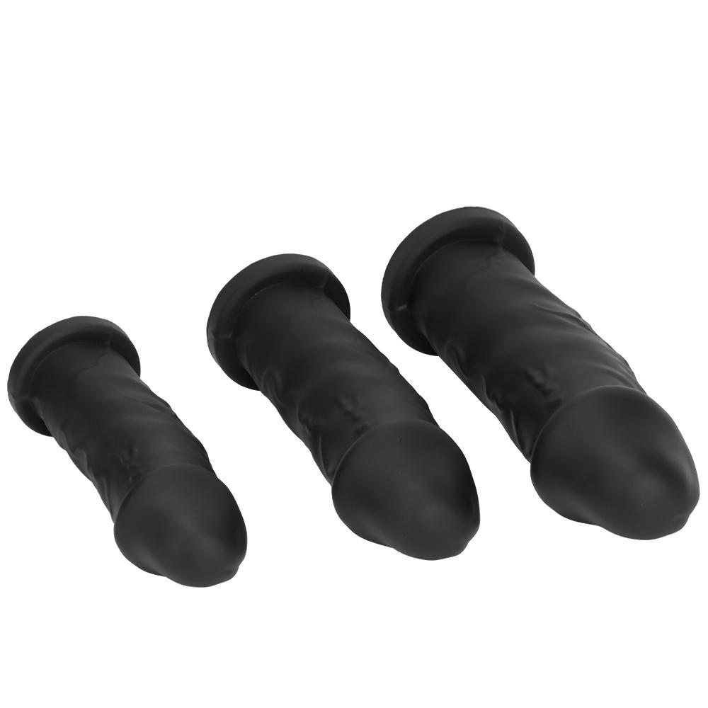 Silicone Extra Large Black Dildo Butt Plug Fisting Sex Toy Masturbator Big Dick Realistic Penis Strap On Cock