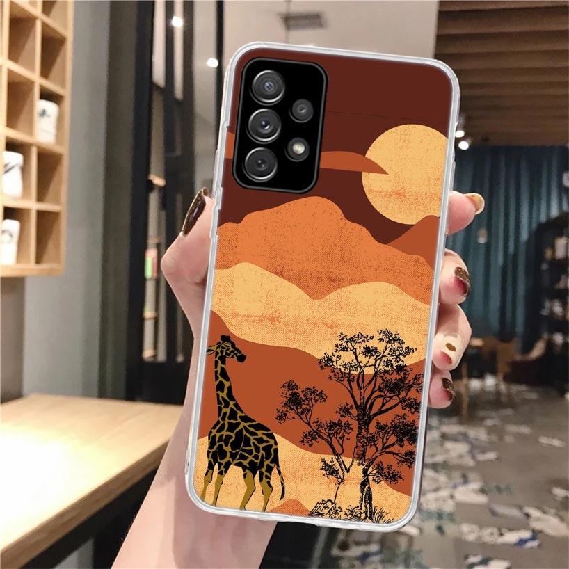 Cute Cartoon Giraffe Animal Soft Phone Case For Samsung Galaxy A51 A50 A71 A70 A10 A20E A30 A40 A41 A31 A21S A11 A6 A7 A8 A9 Plu