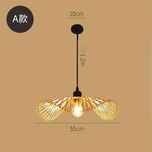 Bamboo Chandelier Teahouse Rattan Lamp Handmade Cafe Bar Garden Dining Room Bedroom Bamboo Wicker Rattan Lighting Fixture