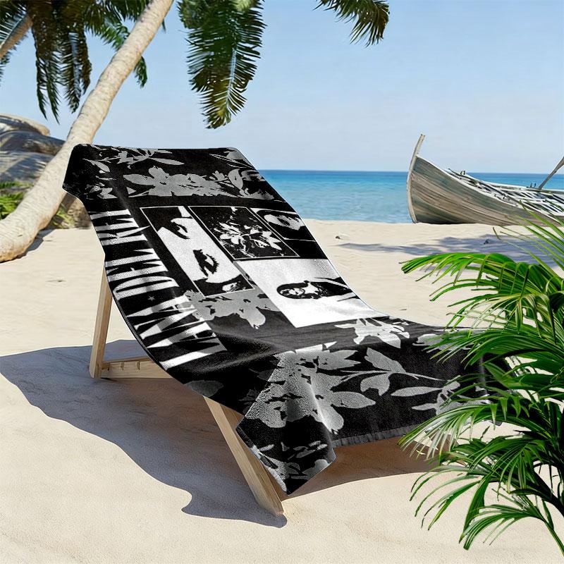 Lana Del Rey Print Beach Towel, Large Soft Quick Dry Towel for Beach Camping Swimming