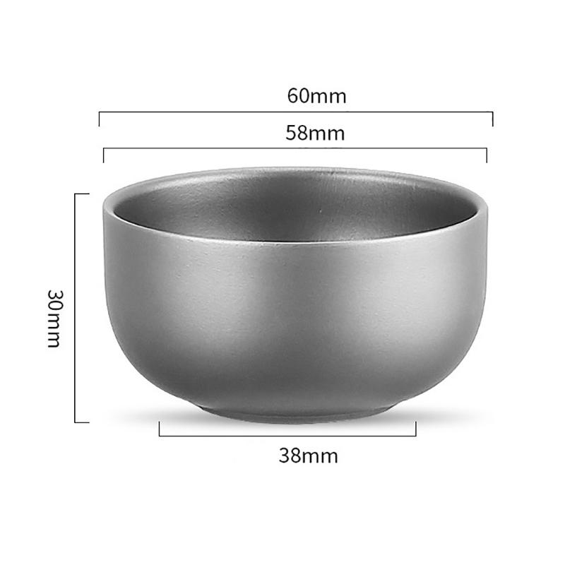 Titanium Cup Pure Titanium Tea Cup Outdoor Camping Portable Tea Set Portable Storage Home Double Layer Anti Scalding Tea Bowl