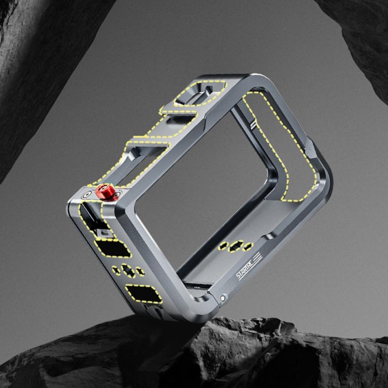 Metal Protective Camera Cage Magnetic Adsorption for Action 5 Professional with Quick Release and Cold Shoe Interfaces