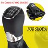 For Skoda Octavia A7 MK3 2014 2015 2016 2017 Manual 5/6 Speed Car Stick Gear Shift Knob with PU Leather Gaiter Boot Cover Lever