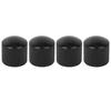 4 Pcs Durable Dome Knob Volume Tone Control Replacement Parts for Electric Guitar Bass(Black)