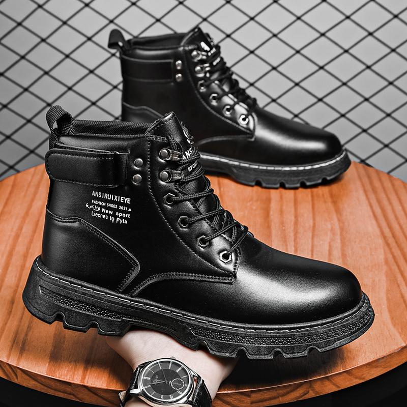 Fashion Men's Works Boots Spring Autumn Anti-slip Waterproof Male Sneakers Desert Tactical Boots Outdoor Travel Wear-resistant Man Shoes