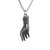 Vintage Gothic Demon Hand Nero Demon Buster Necklace Pendant Men's Personality Cool Punk Jewelry Halloween Gift