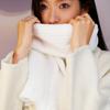Autumn and winter new solid color scarf fashionable versatile knitted warm trendy scarf women