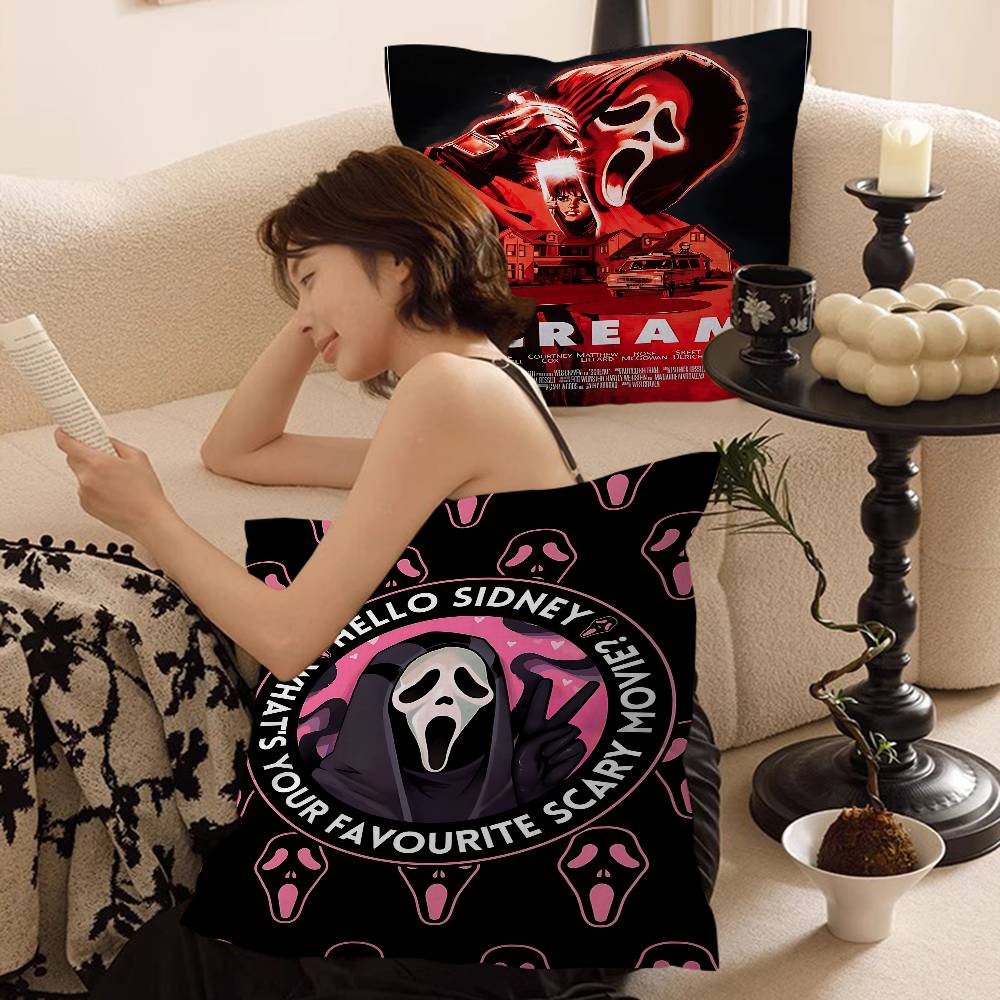 Horror Movie S-Screams Cushion Cover Pillowcase Upholstery Sofa Throw Pillow Home Decor Pillowcas