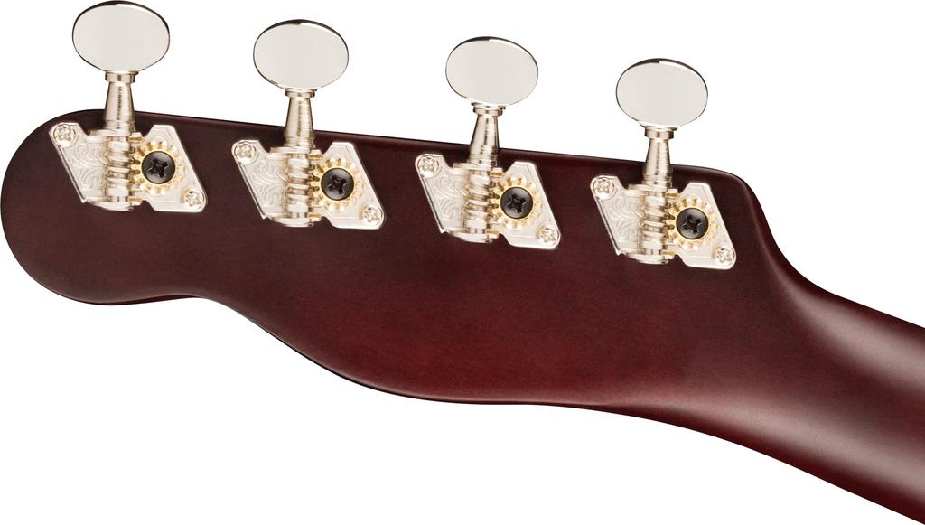 Fender Venice Soprano Walnut with Soft Case Ukulele, Fingerboard, 2-Color Sunburst,