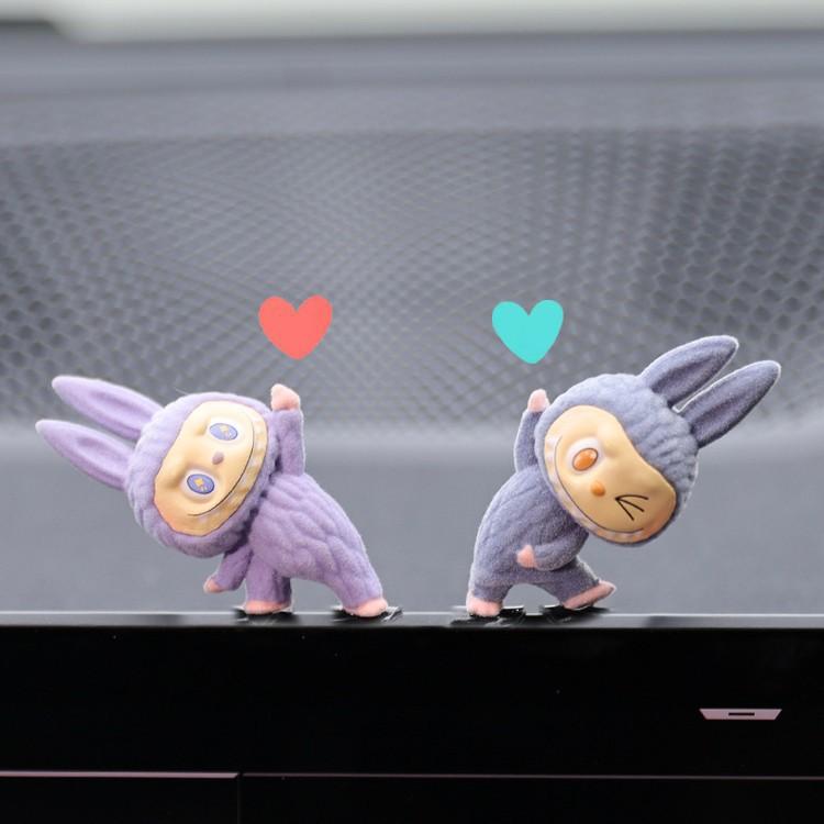 Car Display Screen Ornaments, Center Console, Car Cartoon Decoration, Yoga Labubu, Car Interior Accessories, Toys