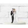 Figurine De Mariage - PARTYDECO - Couple De Mariés Entrelacés - 11 Cm - Résine - Blanc
