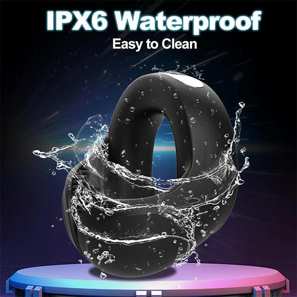 Vibrierender Penisring mit 2 Motoren, dehnbarer Penisring aus Silikon mit 10 Vibrationsmodi zur Stimulation der Penis-Hoden, Sexspielzeug für Männer