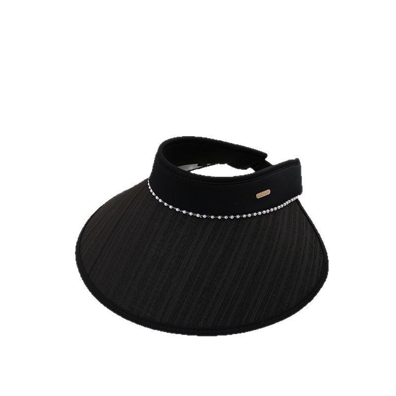 Summer sunscreen visor, new hat with enlarged brim, adult empty top hat, face covering and face showing, small summer cool hat for women