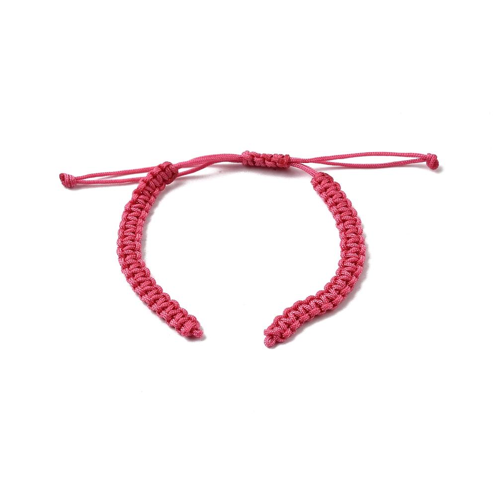 50pcs Multicolor Adjustable Braided Nylon Twisted Cord Bracelet Making Chinese Knot Bangle DIY Jewelry Findings 1¬1.55cm Long