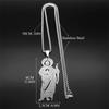 San Judas Tadeo Pendant Necklace for Men Women Stainless Steel Silver Color Saints Apostle of Jesus Chain Jewelry