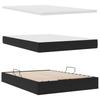 LED Storage Bed with Mattress Black 140 x 200 cm Velvet