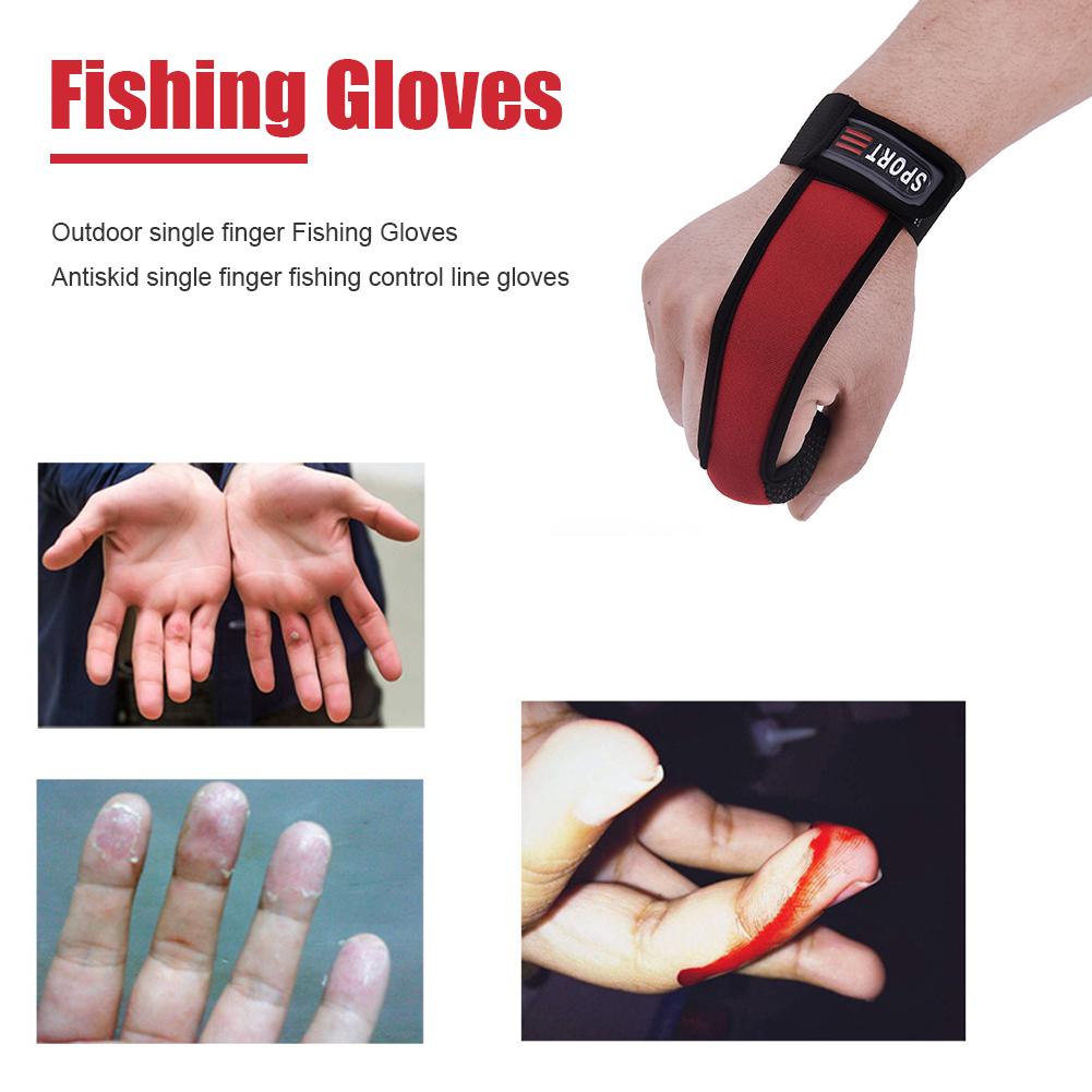 Single Finger Protector Fishing Gloves Breathable Anti-Slip One Finger Casting Glove for Outdoor Fishing Single Finger Protector