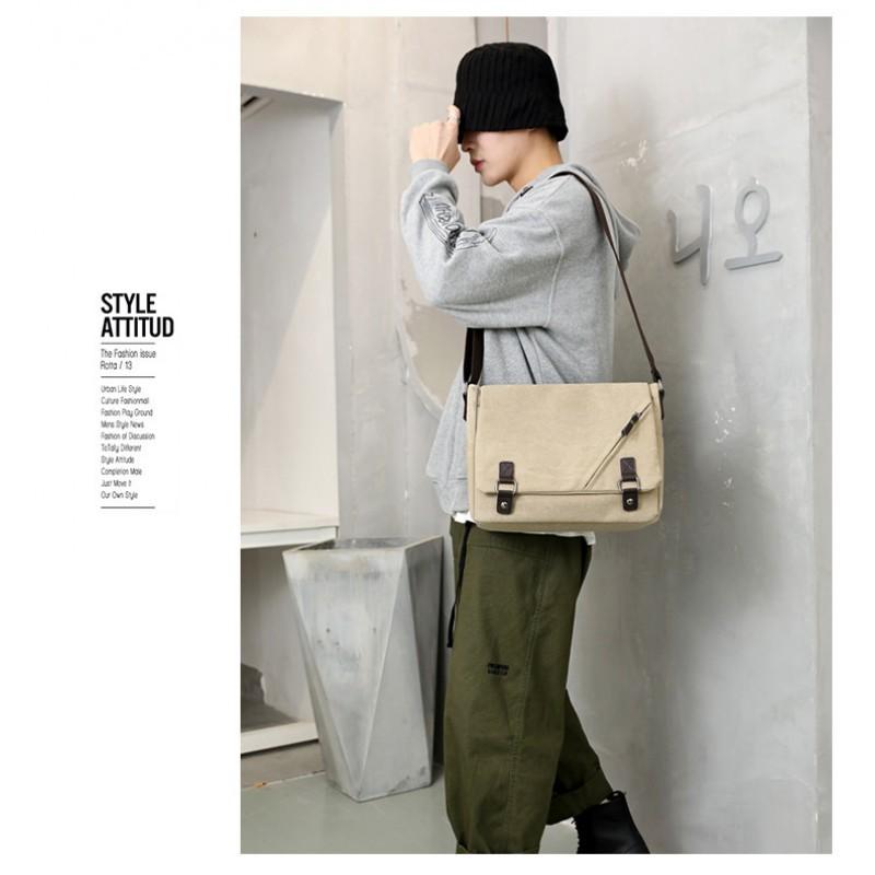 Lightweight Men's Bag Canvas Large-capacity Cross-body Multifunctional Fashionable Casual Shoulder