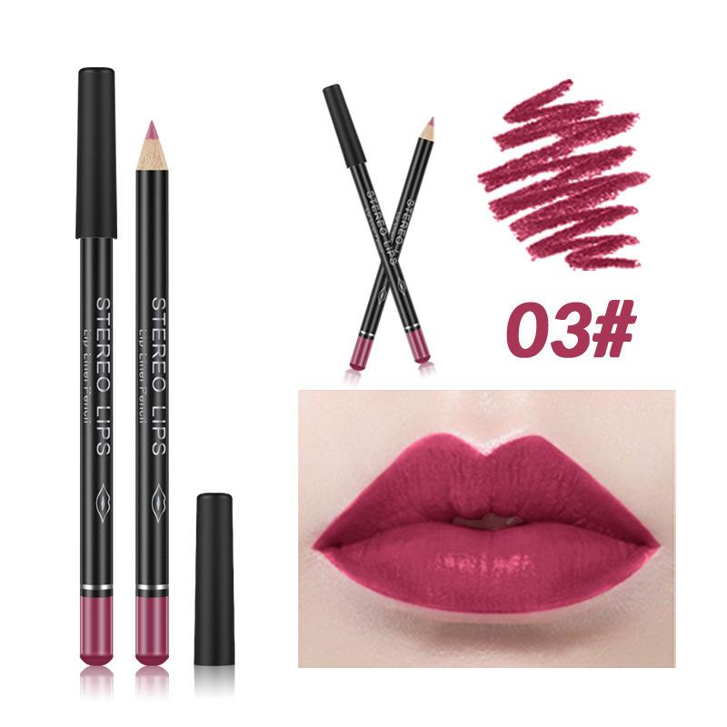 VIBELY Matte Lip Liner Pencil Waterproof Long-Lasting Smudge-Proof Precise Lip Definer Multiple Shades Single