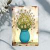 Vintage Metal Wall Poster – Floral Garden Decor, 20x30cm