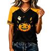 Women's Casual Short Sleeve Halloween Print T-Shirt for Everyday Festive Wear