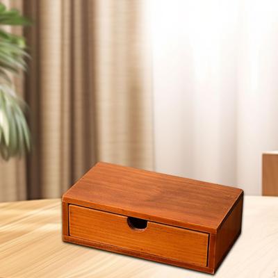 Organizator de birou cu sertar Suport pentru capsule de cafea Organizare Blat Recipient cutie de depozitare din lemn