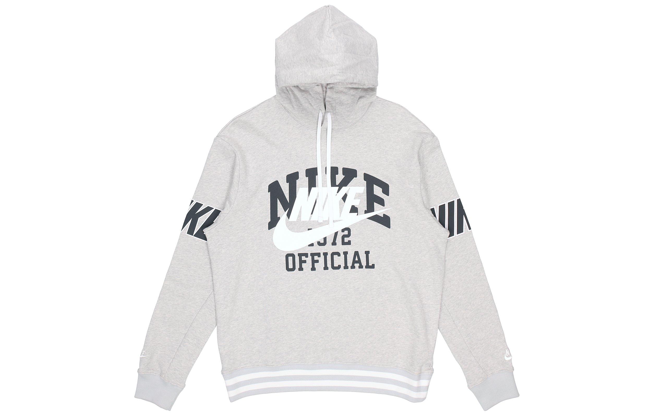 Nike Sweatshirts Men s Gray Hooded Moderate Regular DD6169-050 XL