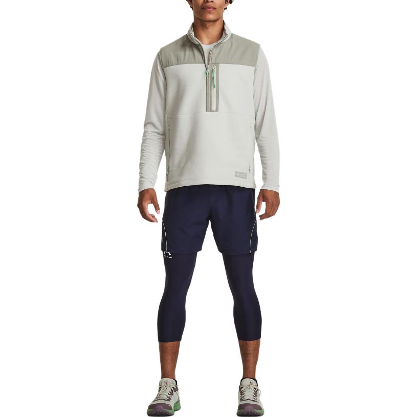 Under Armour Anywhere American Vintage Logo Print Elastic Waist Casual Shorts Men Shorts Midnight-Deep-Blue 1380414-410