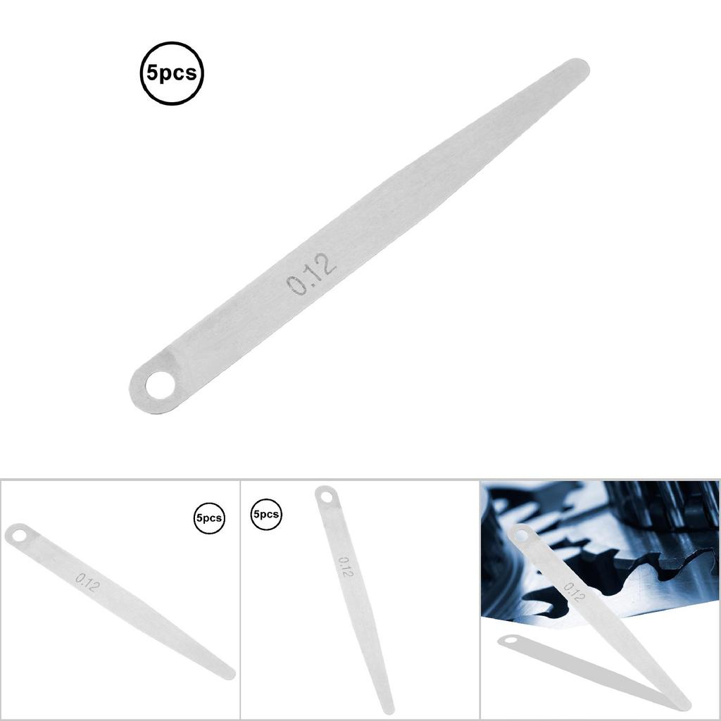 5pcs 0.12mm Thickness Feeler Gauge Metric Filler Thickness Gage Measurement Tool (0.12mm)