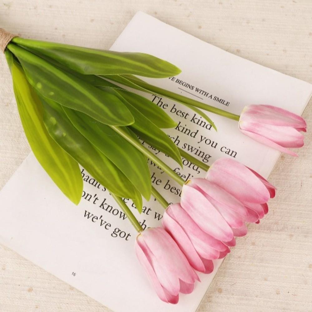 Handmade Simulation Big Tulip Real Touch Fake Flower Artificial Tulip Flowers  Teacher's Day