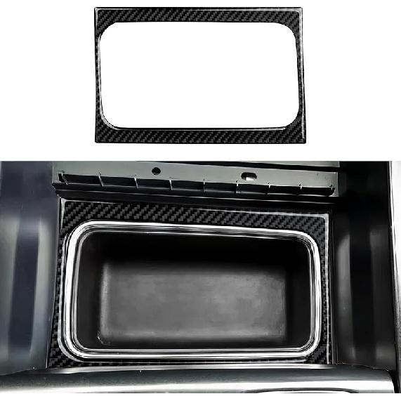 Car Carbon Fiber Decal Center Console Lower Panel Sticker Cover Interior Trim Decal For Chevrolet Silverado/GMC Sierra 1500 2500HD 3500HD 2014-2018