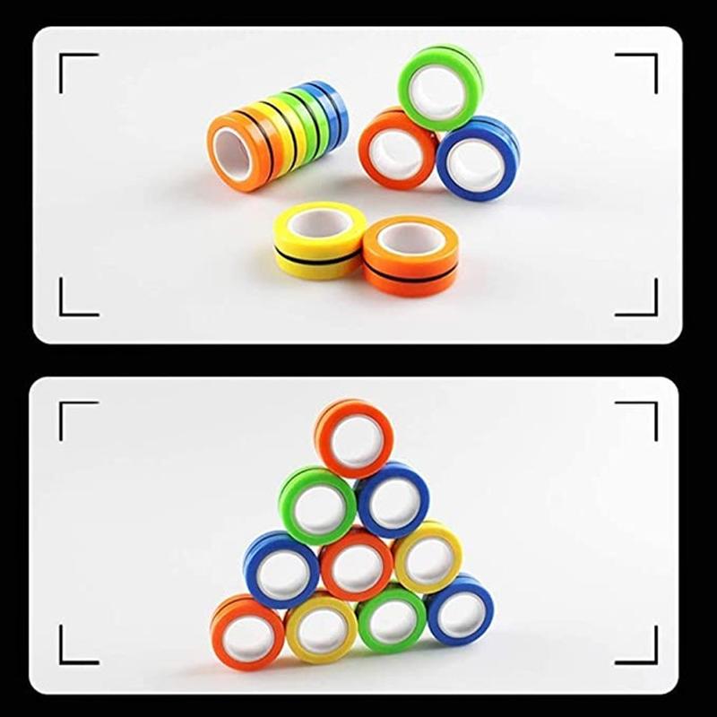 Buy 1Set Magnetic Bracelet Magic Ring Decompression Fingertip Toys ...