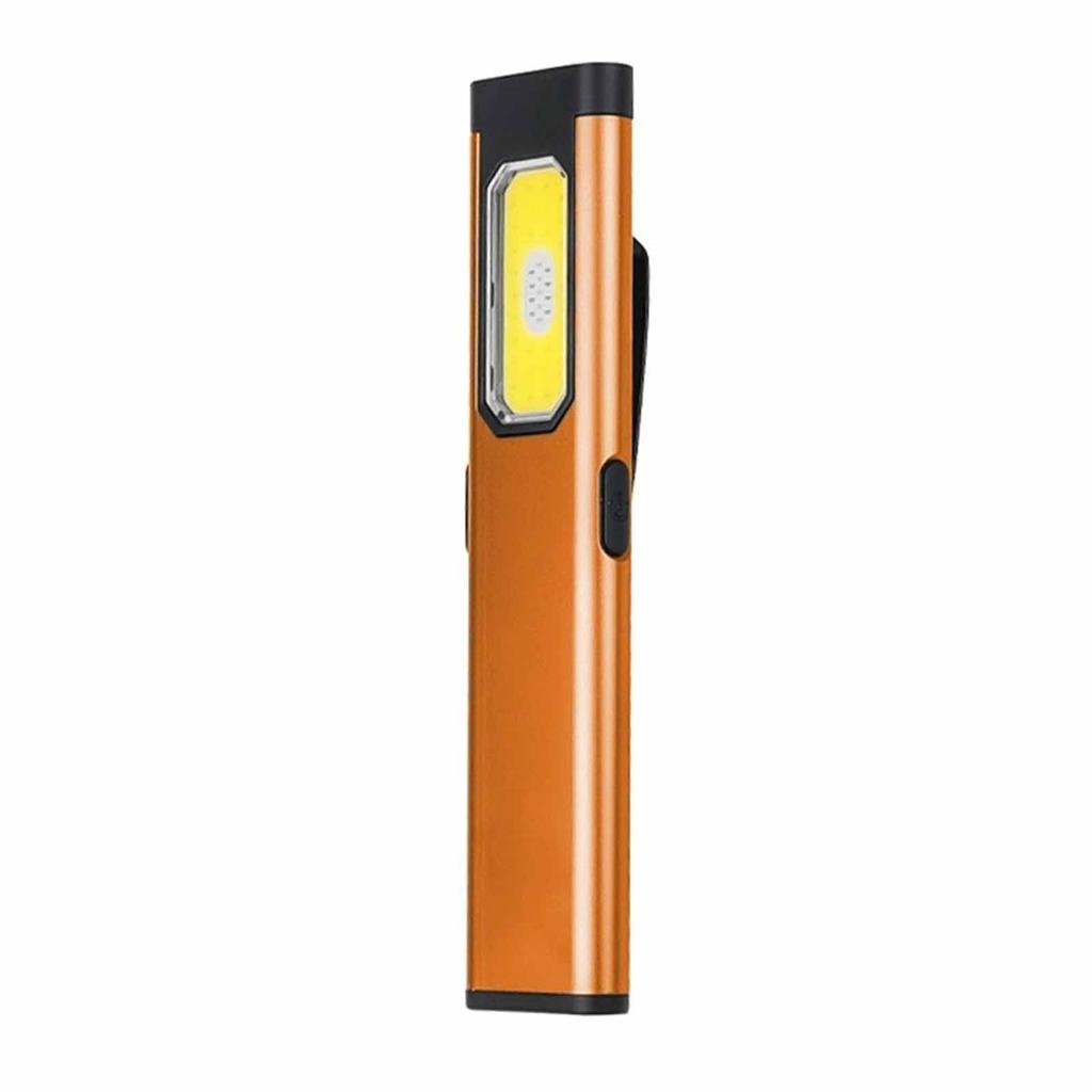 Portable USB Flashlight – Magnetic Rear Light with Back Clip, Multi-Functional Outdoor Work Lamp for Camping, Garage &